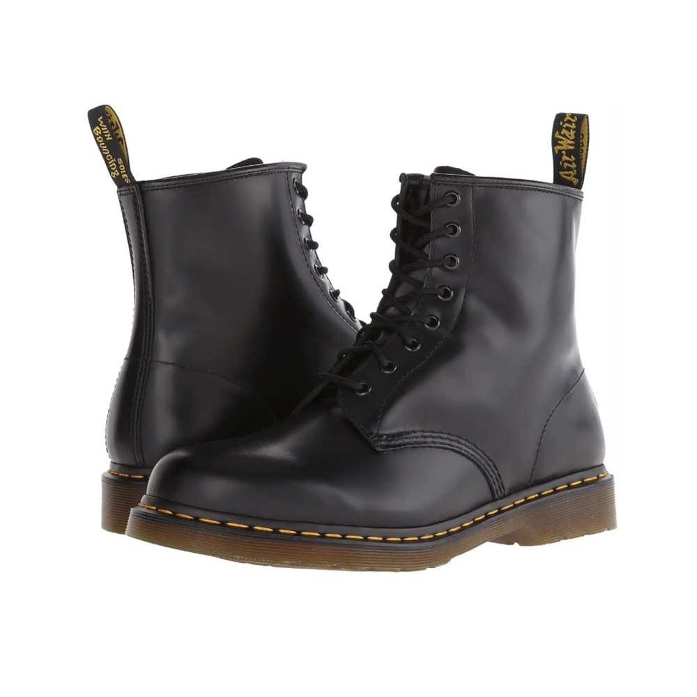NWT Dr. Martens 1460 Black Smooth Leather Lace Up Boot - Women’s 8 / Men’s 7 - Picture 7 of 8